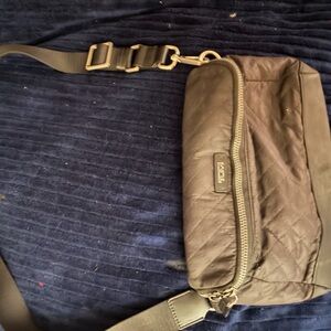 Tumi Black Quilted Belt Bag